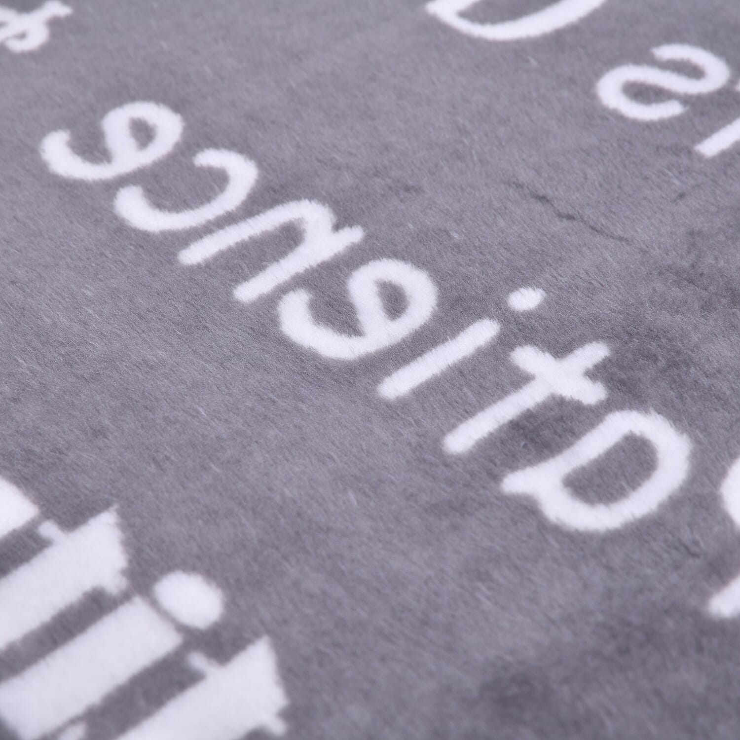 Homesmart Gray Letters Printed Flannel Blanket , Soft Blanket , Bed Throws , Cozy Blanket , Throw Blanket