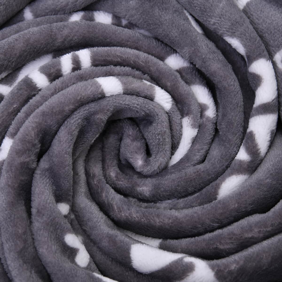 HOMESMART Letters Printed Flannel Blanket- Purple (50"x60") image number 5