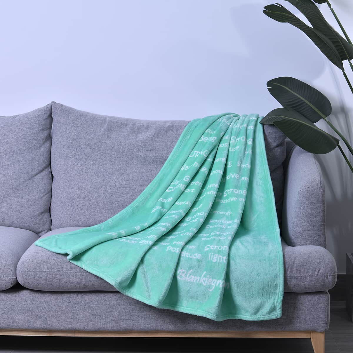 Homesmart Green Best Friend Message Printed Flannel Blanket, Soft Blanket, Bed Throws, Cozy Blanket, Throw Blanket image number 0