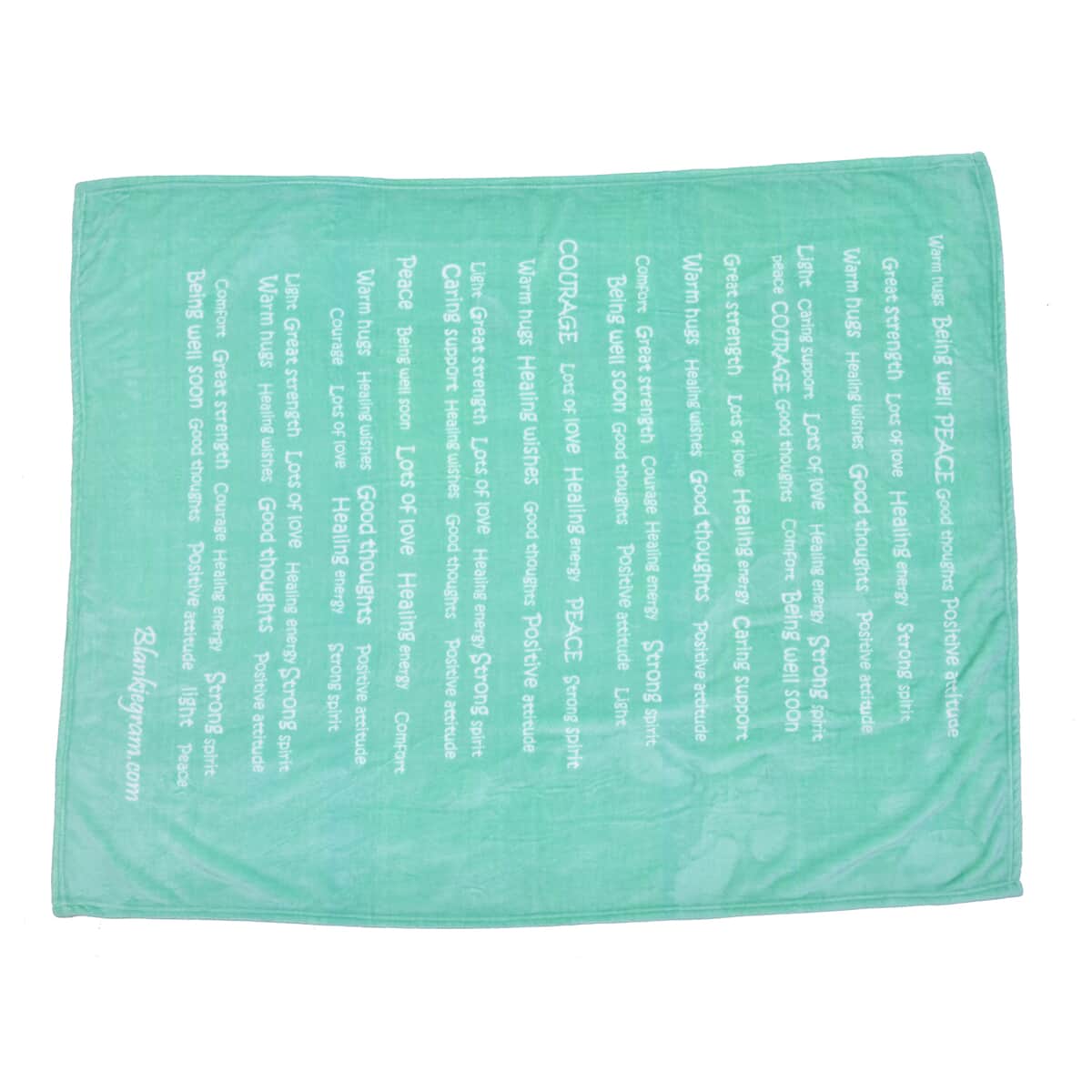 Homesmart Green Best Friend Message Printed Flannel Blanket, Soft Blanket, Bed Throws, Cozy Blanket, Throw Blanket image number 1