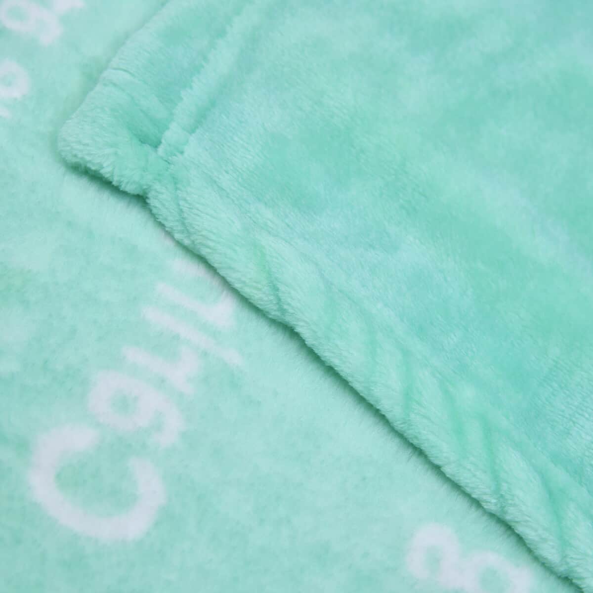 Homesmart Green Best Friend Message Printed Flannel Blanket, Soft Blanket, Bed Throws, Cozy Blanket, Throw Blanket image number 3