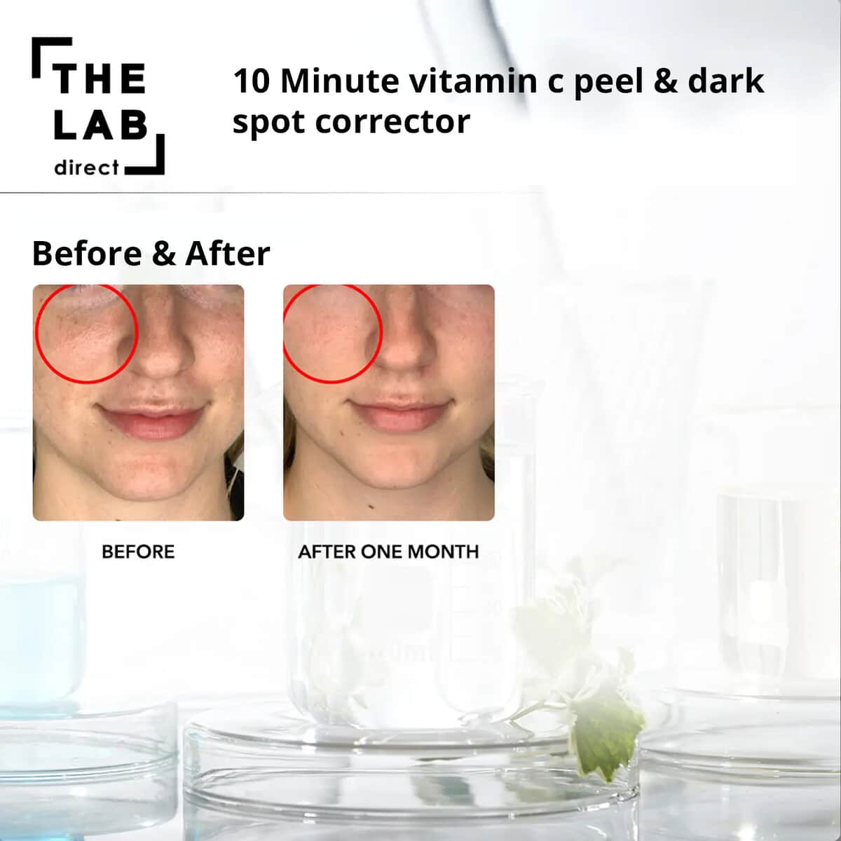 The Lab Direct 10 Minute Vitamin C Peel 2oz (Made in USA), Anti Wrinkle , Anti Aging Skin Care Products image number 3