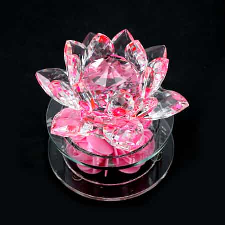 Preciosa Crystal Lotus Flower with Pink Center