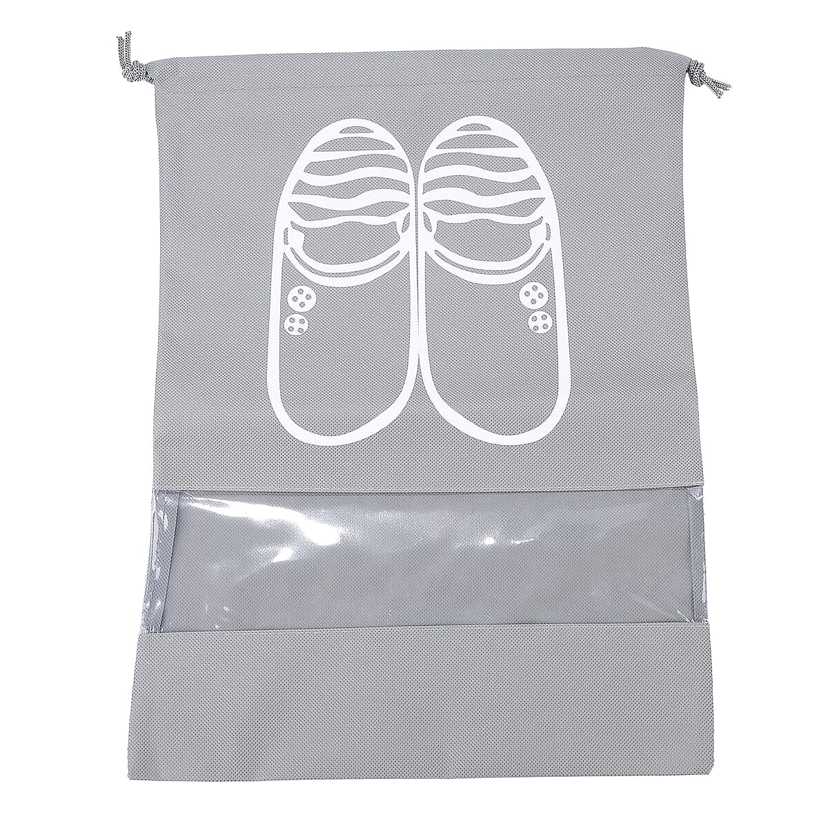 Set of 8 Non-Woven Shoe Bag- Red, Pink, Light Blue, Dark Gray image number 5