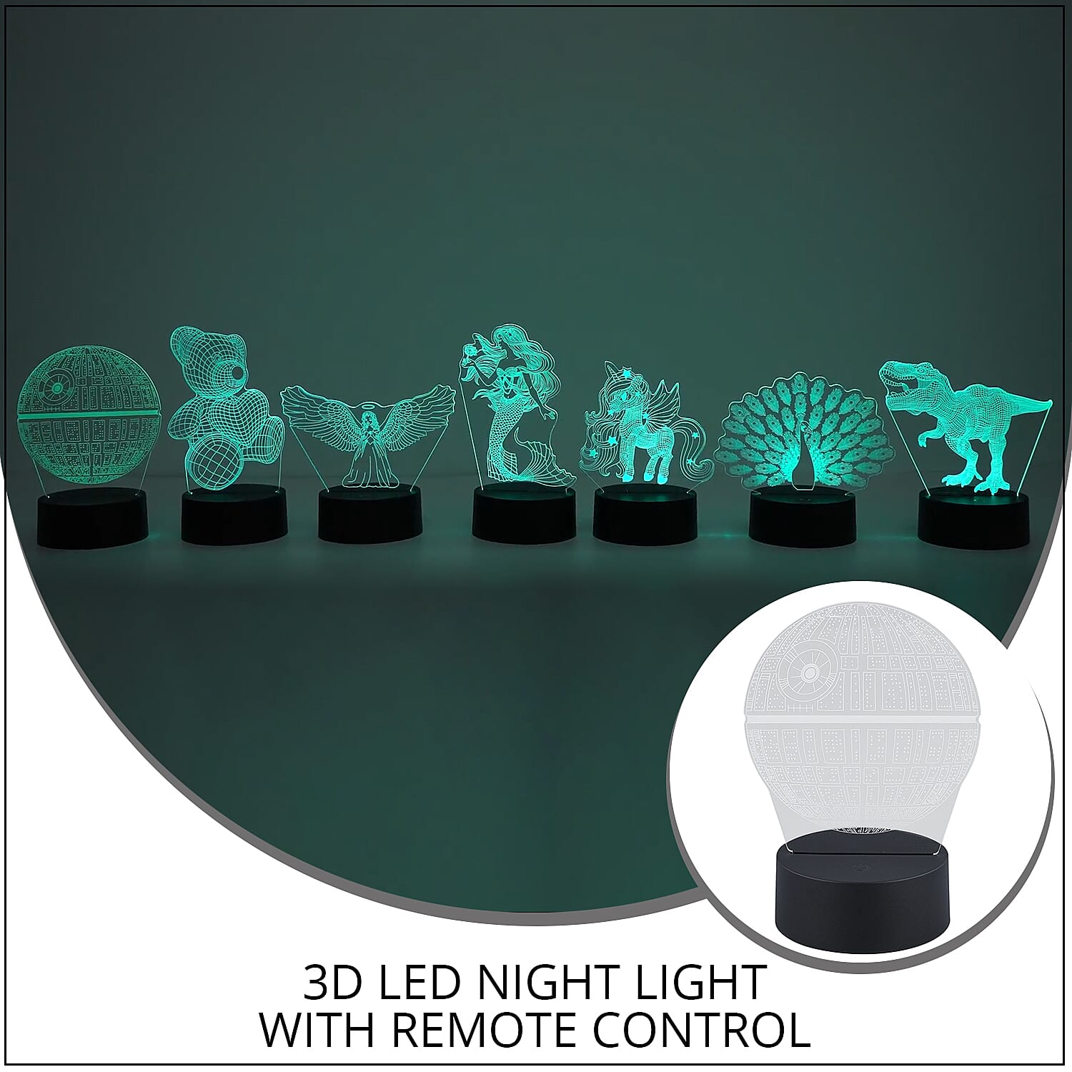 3D LED Night Light Planet Shape Lamp with 16 Multicolor Remote Control