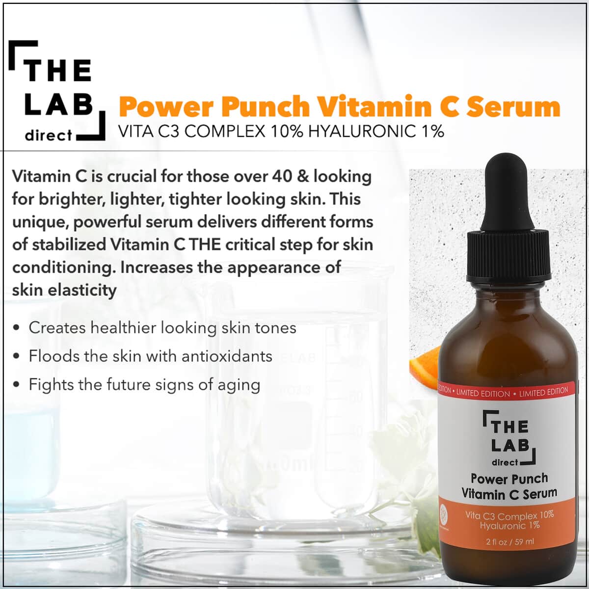 The Lab Direct - Power Punch Vitamin C Serum 2oz image number 2