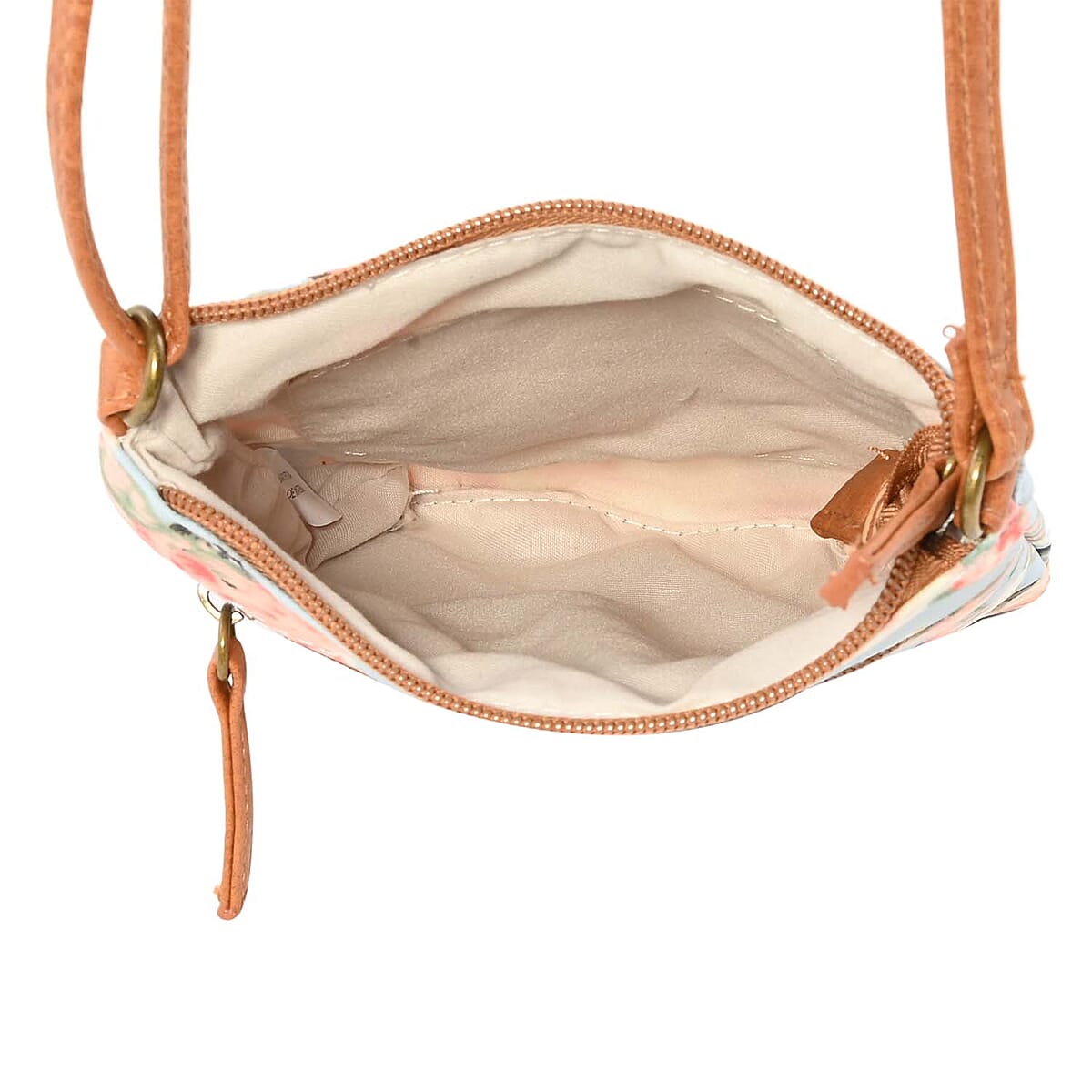 Le Chateau Pink Floral Faux Leather Crossbody Bag image number 2