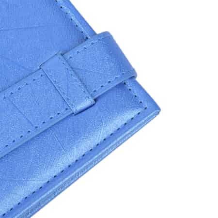 Blue Faux Leather 4 Page Book Design Earrings Holder image number 5