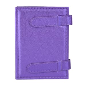 Purple Faux Leather 4 Page Book Design Earrings Holder