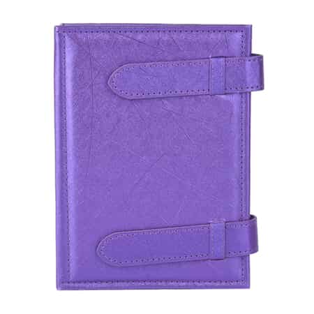 Purple Faux Leather 4 Page Book Design Earrings Holder image number 0