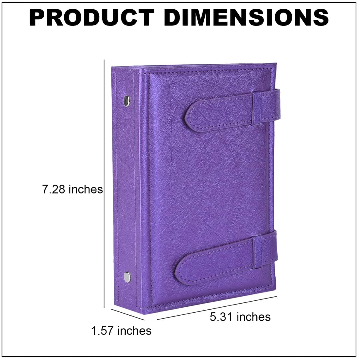 Purple Faux Leather 4 Page Book Design Earrings Holder image number 3