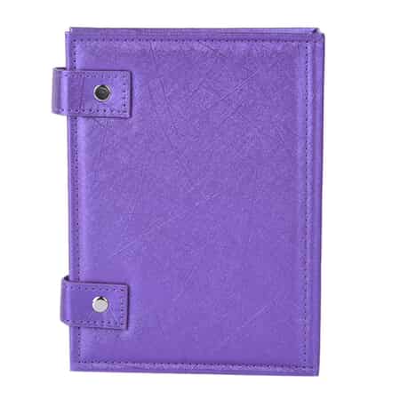 Purple Faux Leather 4 Page Book Design Earrings Holder image number 4