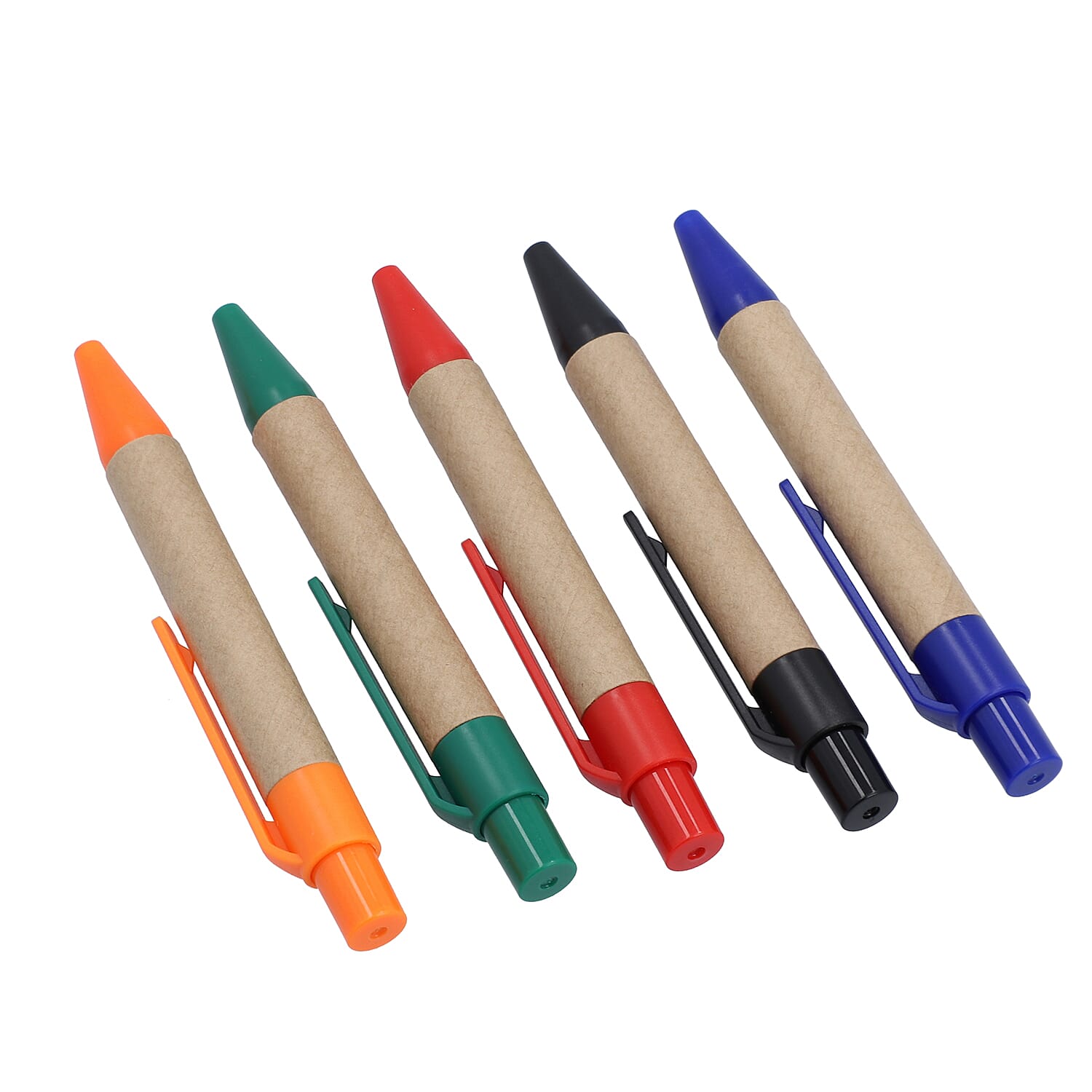 Set of 5 Pens with Extendable Kids Funny Characters Stationary Box - Blue