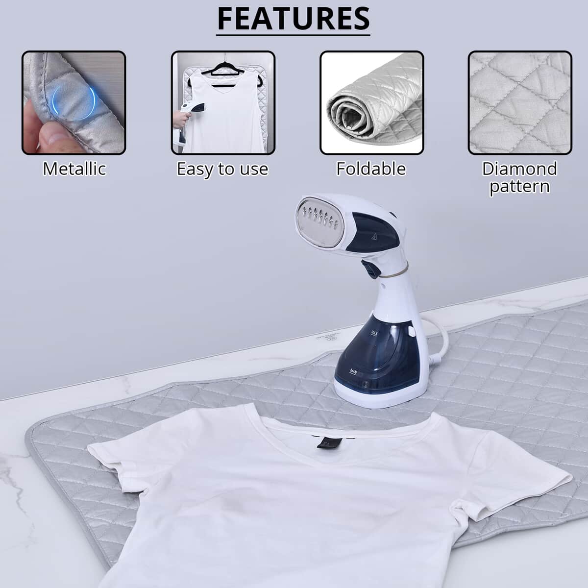 Silver Color Portable Ironing Mat image number 2