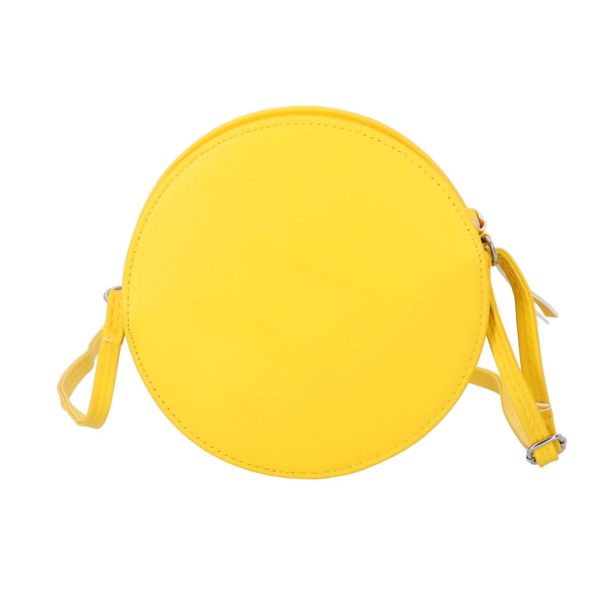 Yellow Faux Leather Lemon Shoulder Bag with Detachable Chain image number 1
