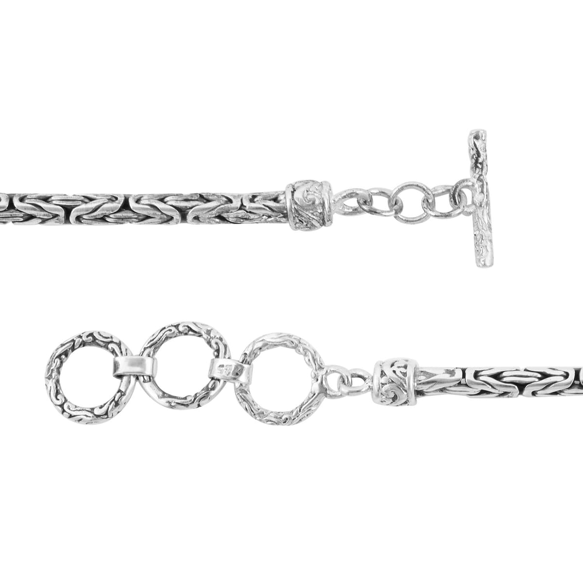 BALI LEGACY Pink Jade MOM Bracelet in Sterling Silver (7.50 In) (16 g) 0.75 ctw image number 3
