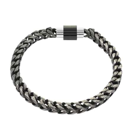 Wheat Chain Bracelet in Black Oxidized Stainless Steel (8.50 In) 26.80 Grams image number 0