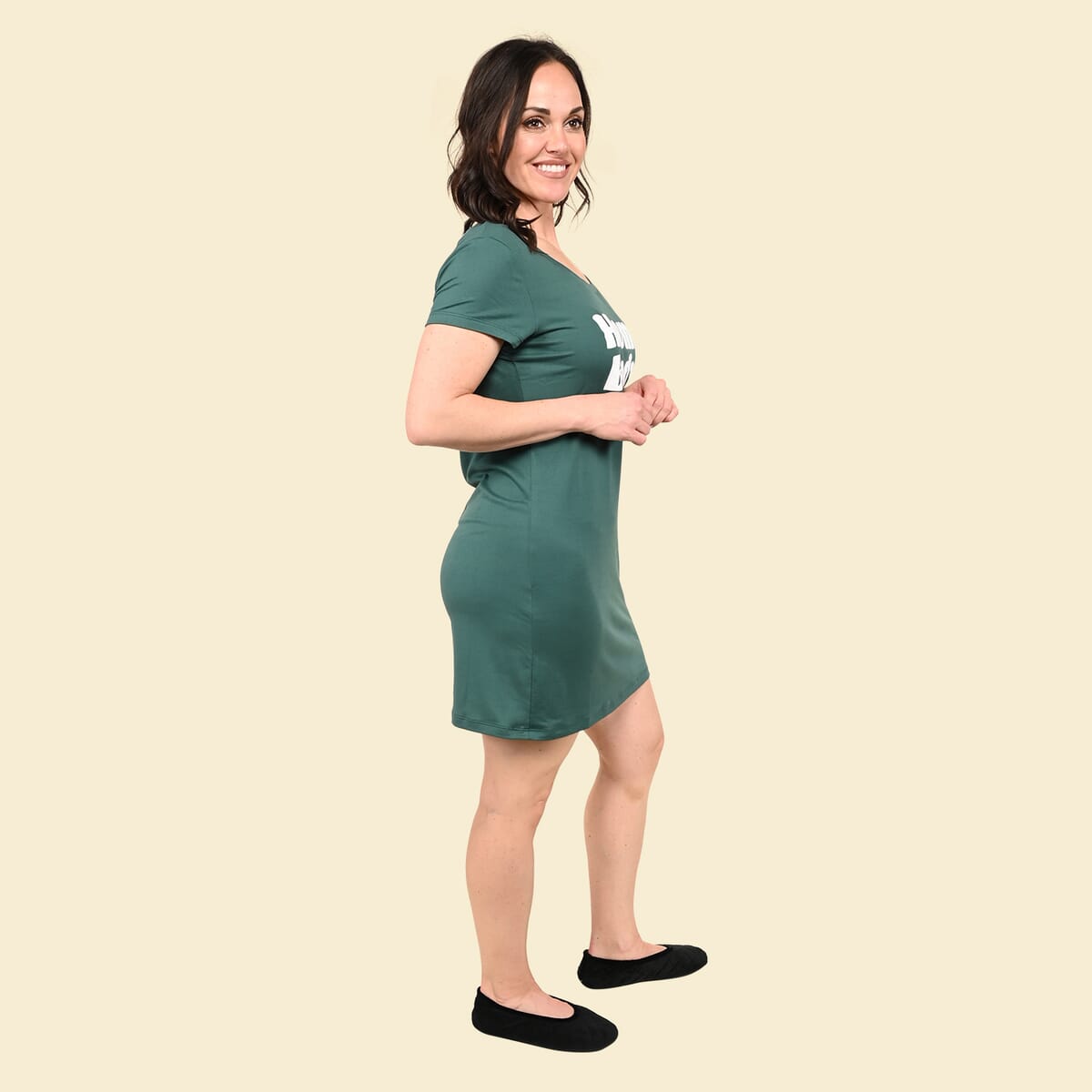 Tamsy Turquoise Home Body Sleep Shirt - M image number 2