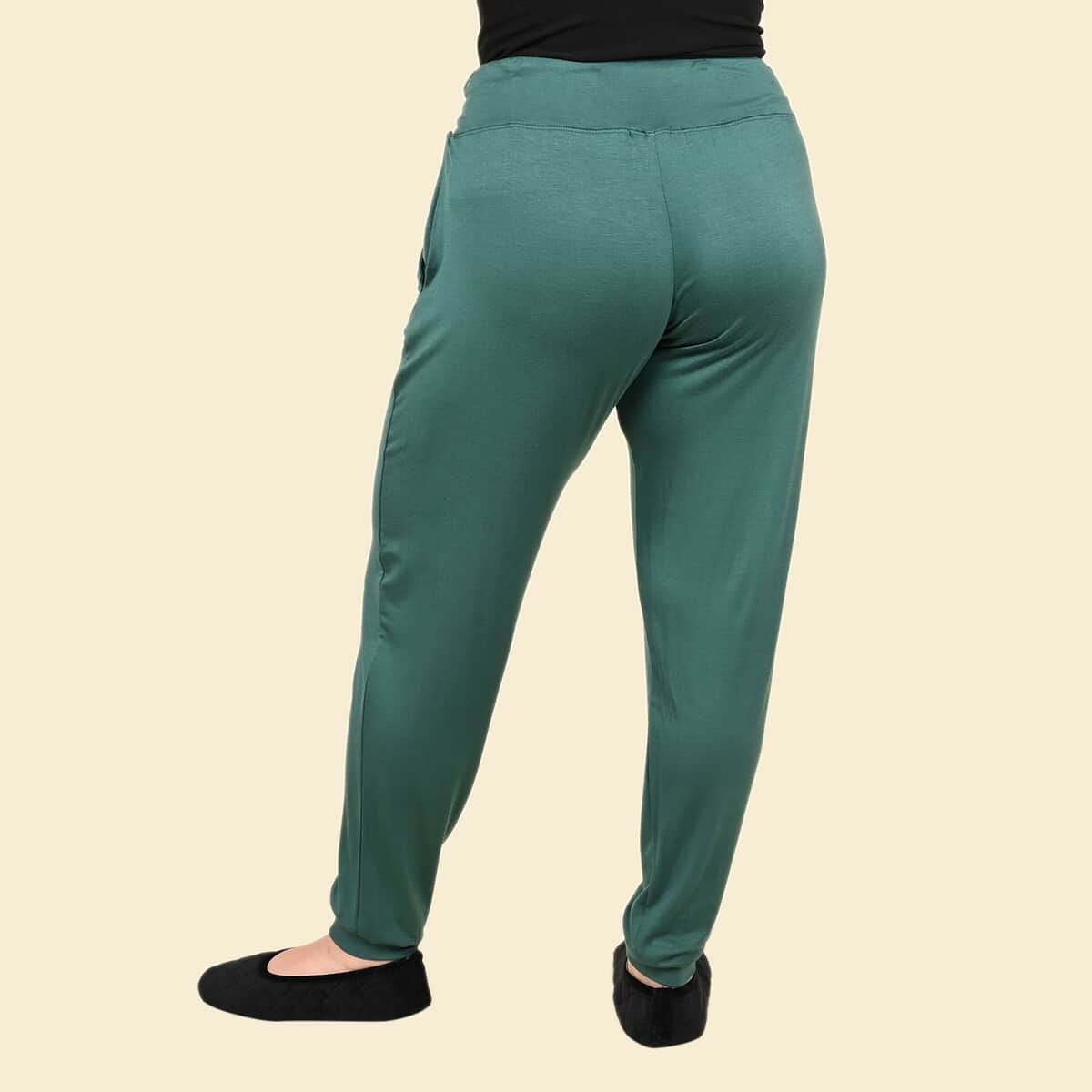 Tamsy Turquoise Jogger Pant with Pockets - XL image number 1