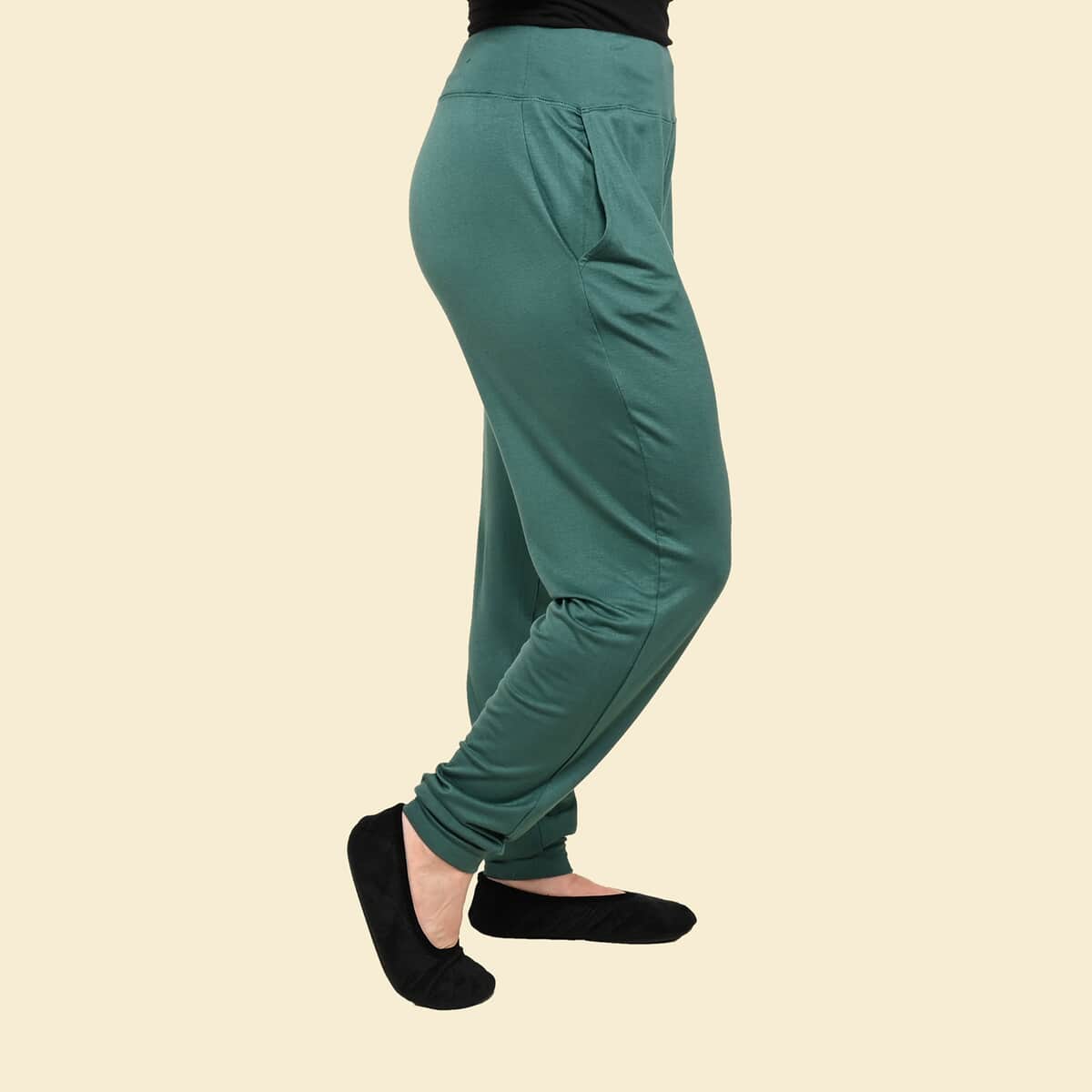 Tamsy Turquoise Jogger Pant with Pockets - XL image number 2