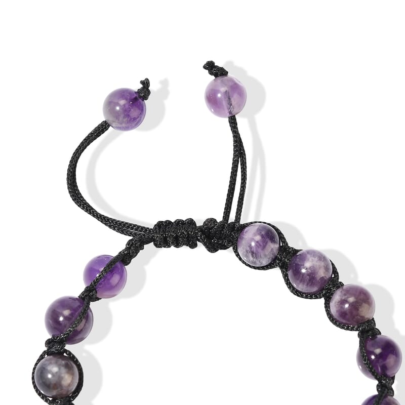 Amethyst Weaved Adjustable Bracelet 71.5ctw