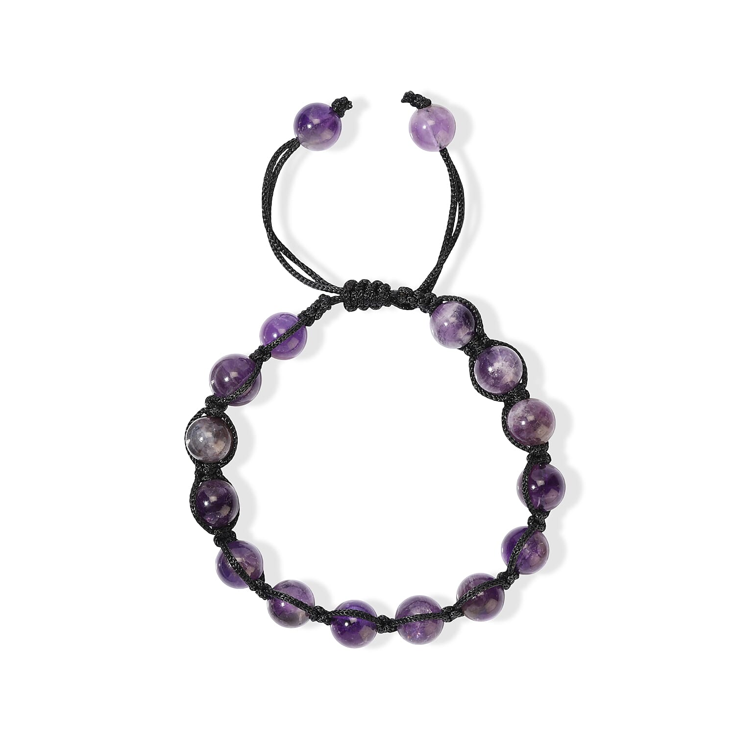 Amethyst Weaved Adjustable Bracelet 71.5ctw