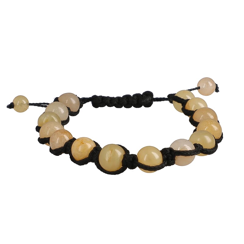 Yellow Aventurine Weaved Adjustable Bracelet 125ctw