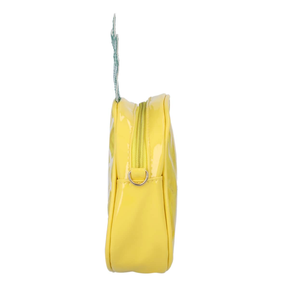 Yellow and Green Faux Leather Pineapple Shoulder Bag with Detachable Chain image number 2