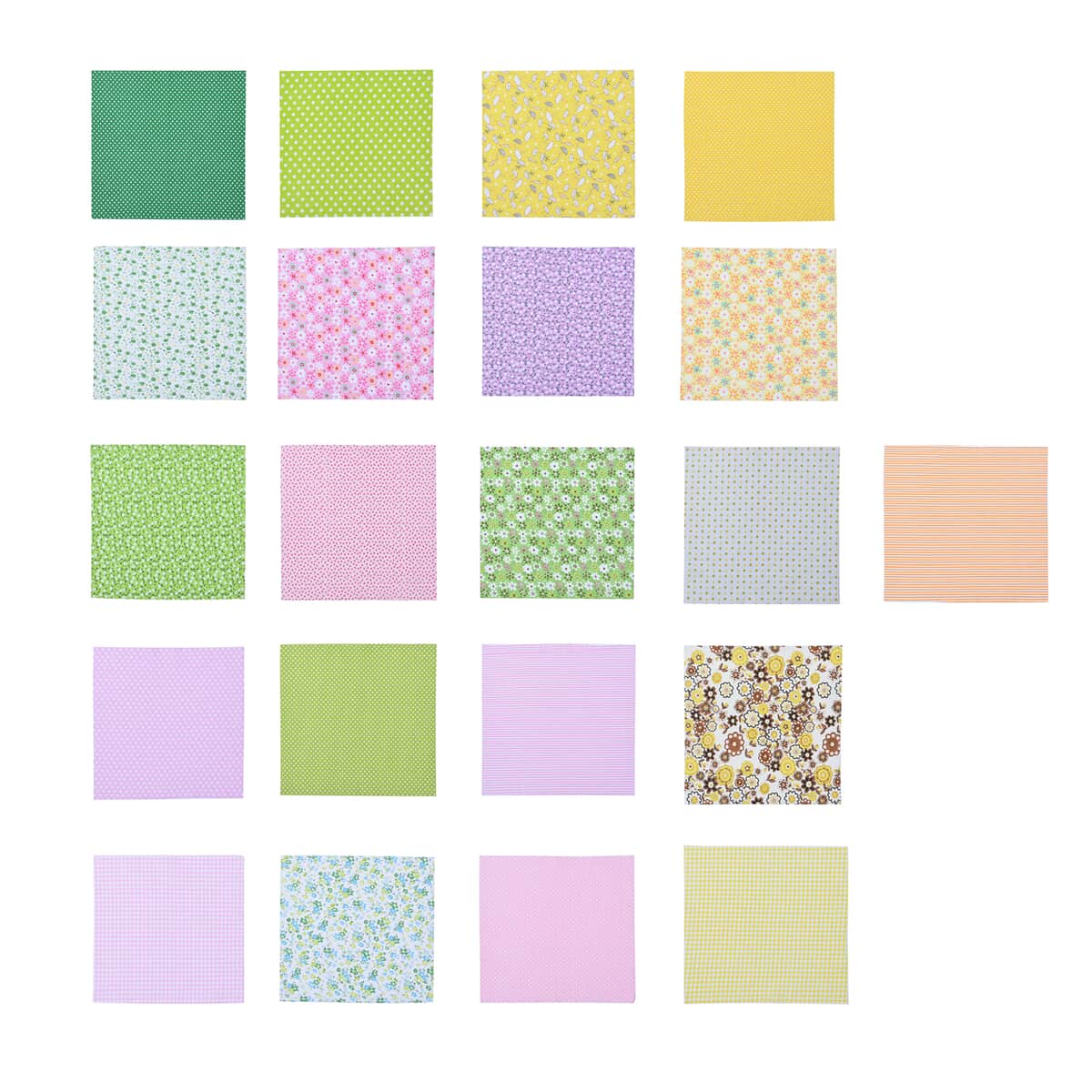Set of 21pcs Multi Color Cotton Fabric image number 0