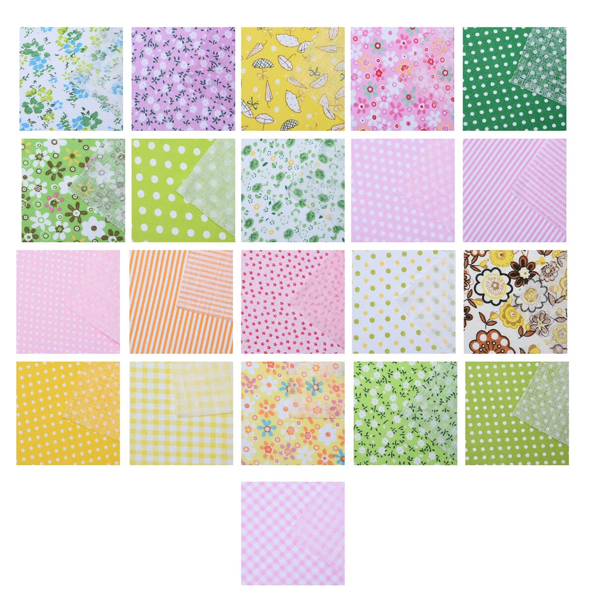 Set of 21pcs Multi Color Cotton Fabric image number 1