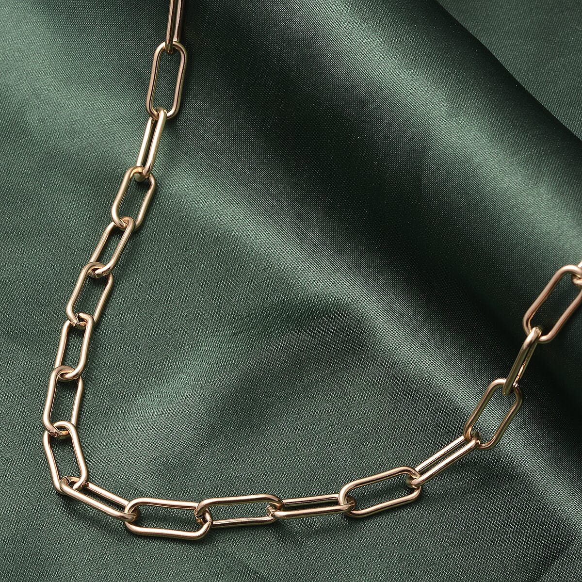 Paper Clip Necklace 24 Inches in ION Plated RG Stainless Steel 26.90 Grams image number 1