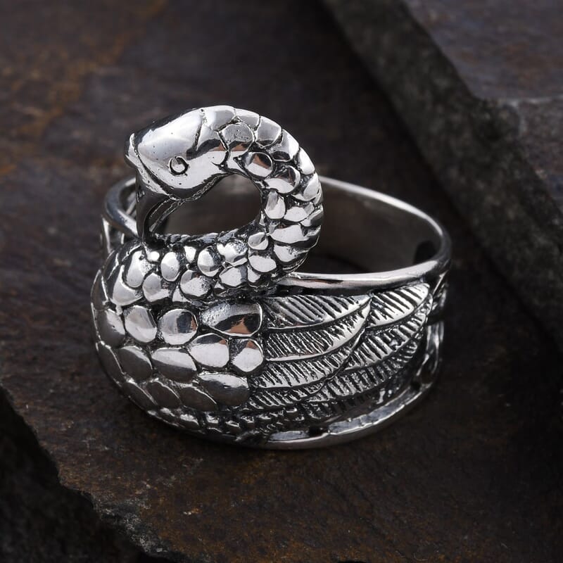 Bali Legacy Sterling Silver Swan Ring (Size 10.0) 7.5 Grams