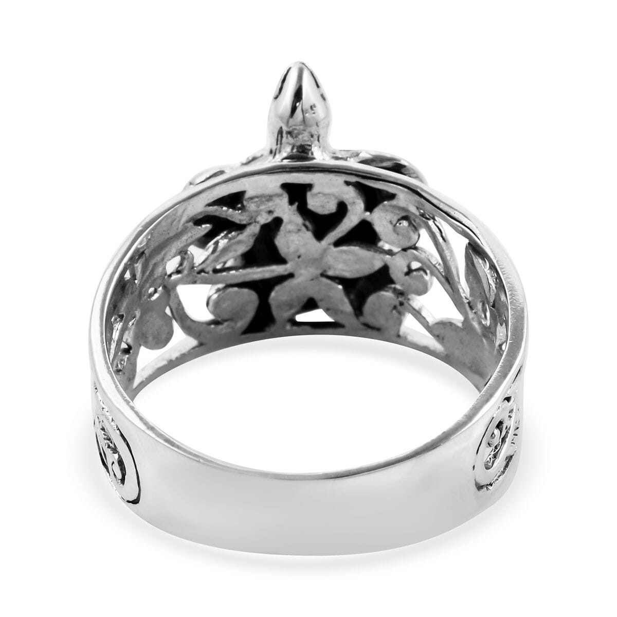 Bali Legacy Sterling Silver Turtle Ring (Size 5.0) 7.50 Grams image number 4