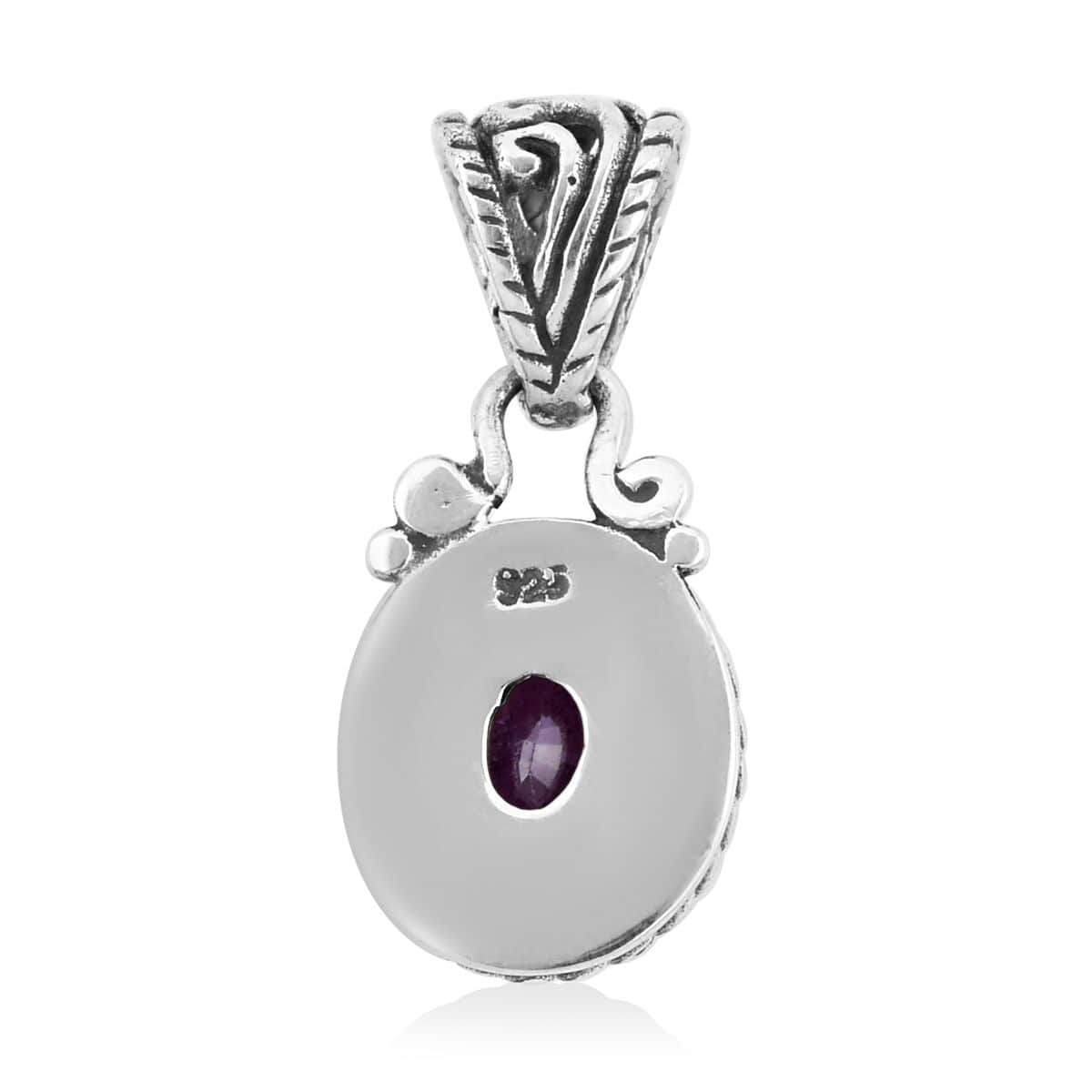 Bali Legacy Ilakaka Hot Pink Sapphire (FF) Pendant in Sterling Silver 1.35 ctw image number 2