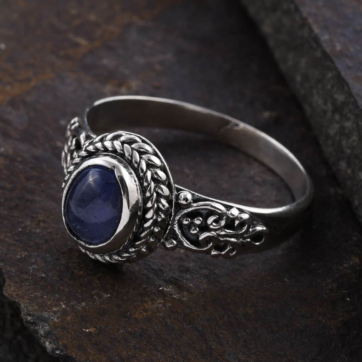 Bali Legacy Tanzanite Ring in Sterling Silver (Size 7.0) 1.25 ctw image number 1