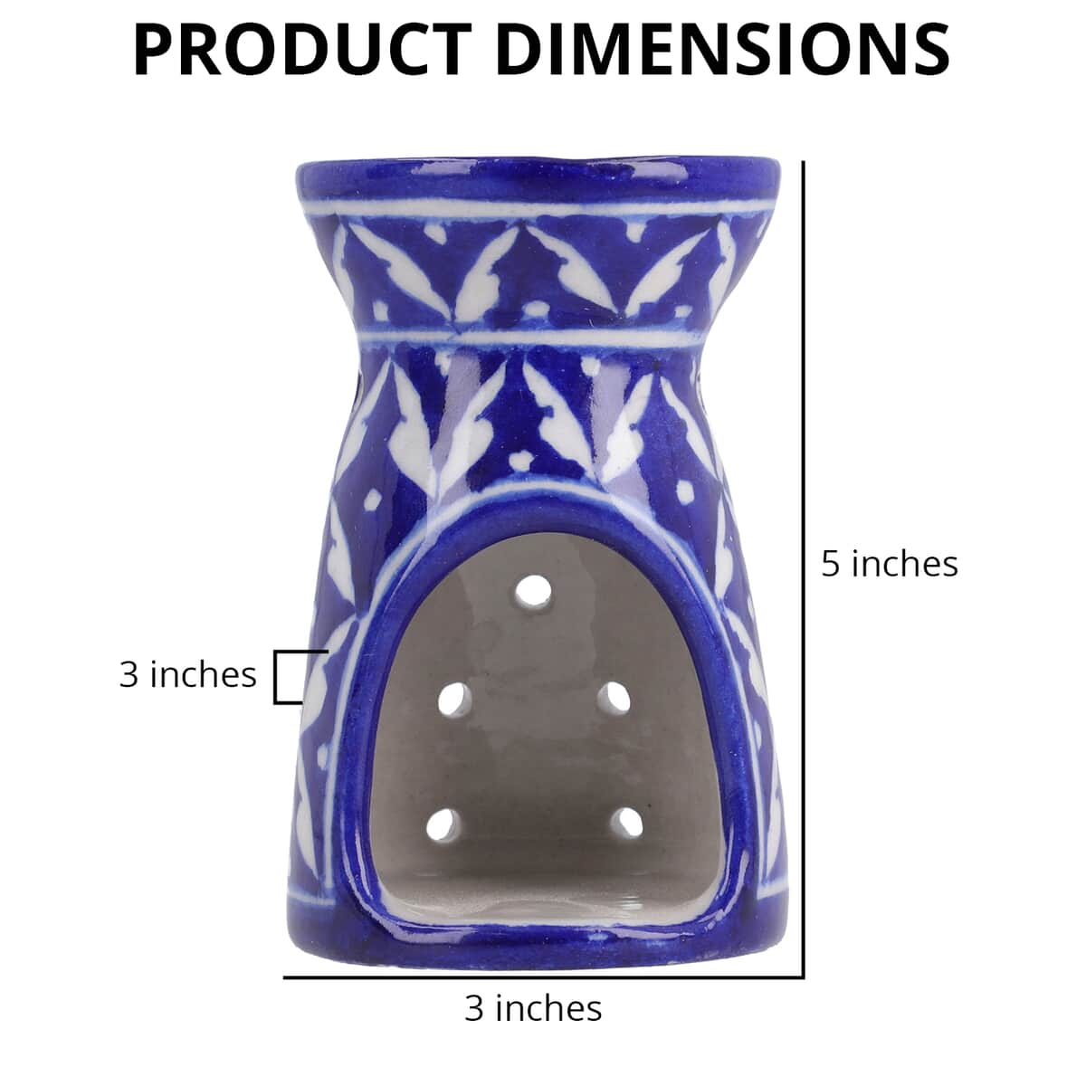 BLUE POTTERY HANDMADE AROMA OIL DIFFUSER image number 3