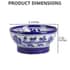 Blue Art Pottery Handmade Blue Floral and Leaf Pattern Crafted Ceramic Bowl - Set of 2 image number 3