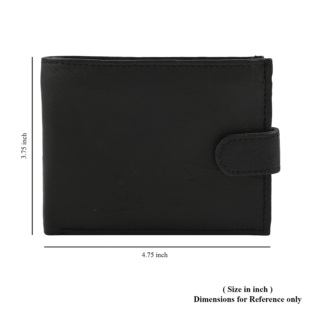 JARVIS JENKINS Black Genuine Leather Folding Wallet image number 5