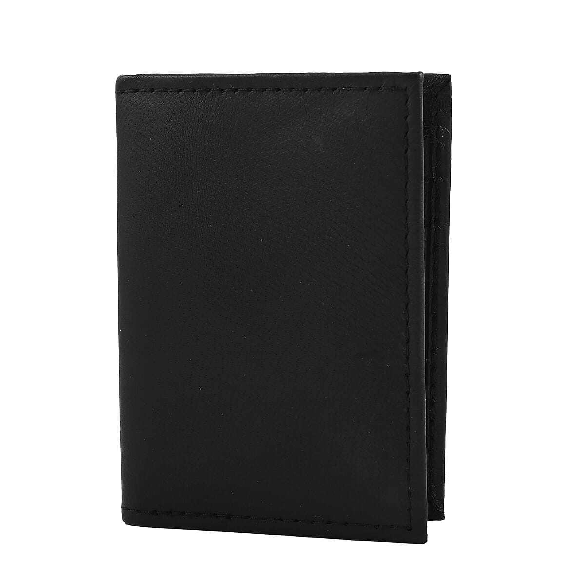JARVIS JENKINS Black Genuine Leather Card Holder Wallet image number 0