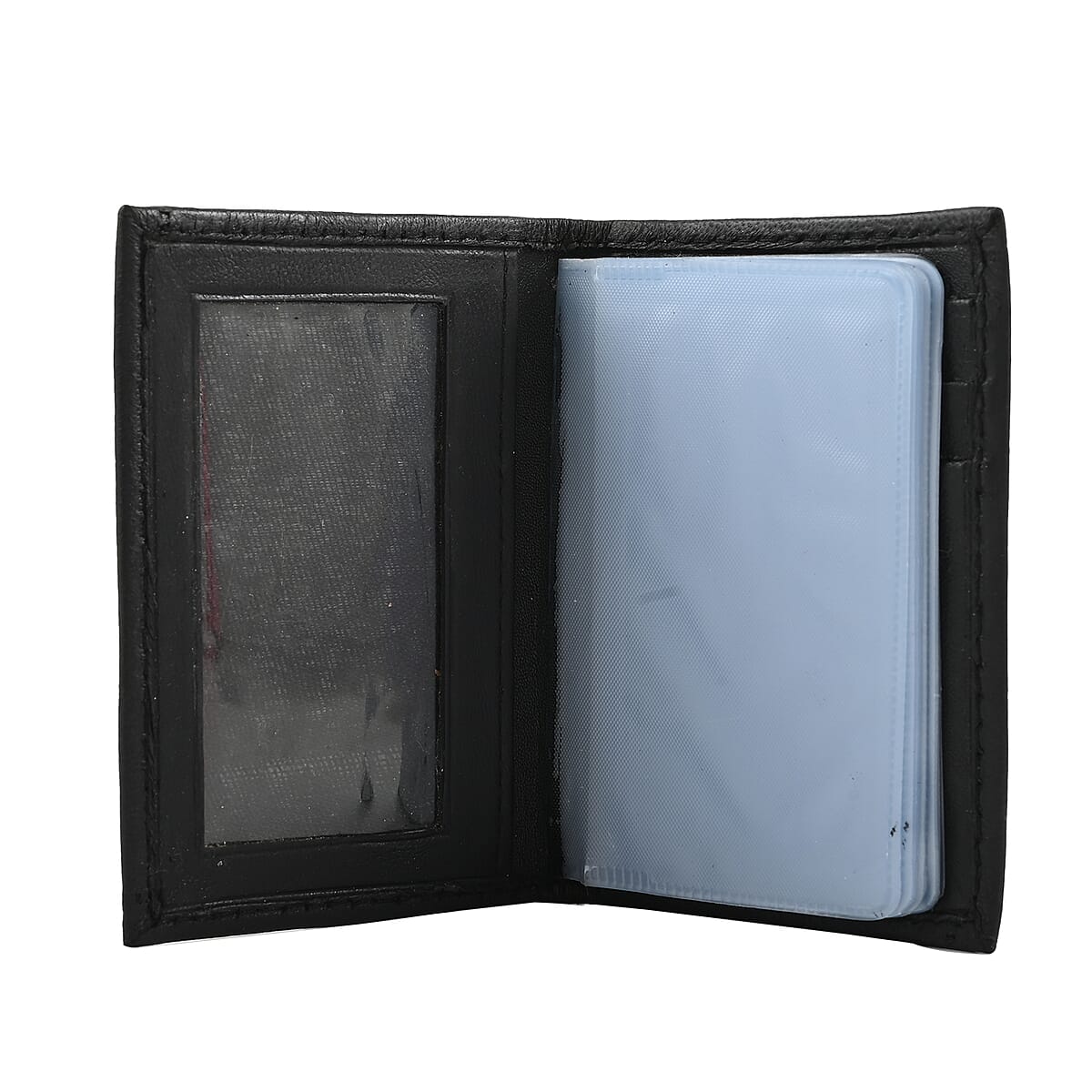 JARVIS JENKINS Black Genuine Leather Card Holder Wallet image number 2