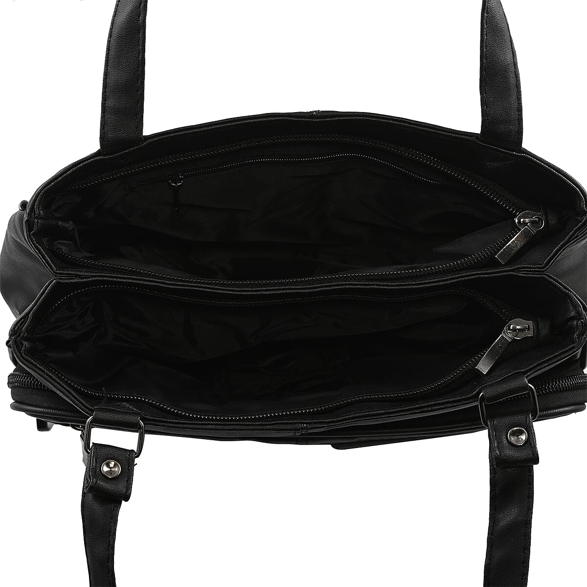 LEMONDE LONDON Black Genuine Leather Shoulder Bag with Shoulder Strap image number 2