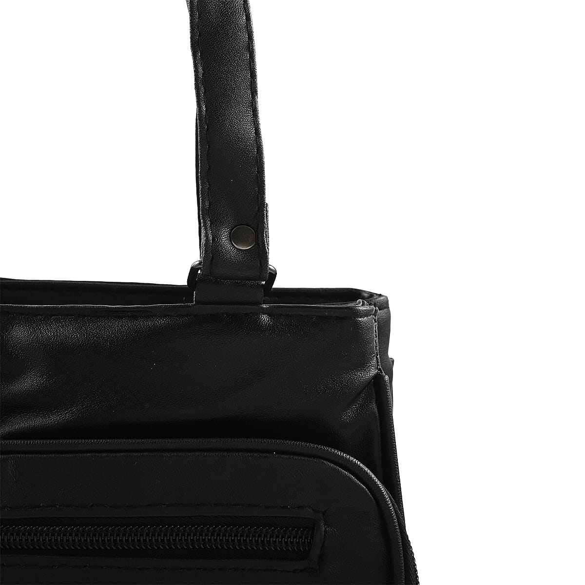 LEMONDE LONDON Black Genuine Leather Shoulder Bag with Shoulder Strap image number 3