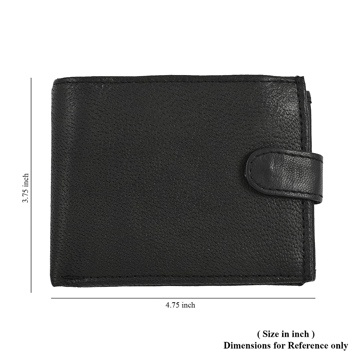 JARVIS JENKINS Black Genuine Leather Tri-fold Wallet image number 5
