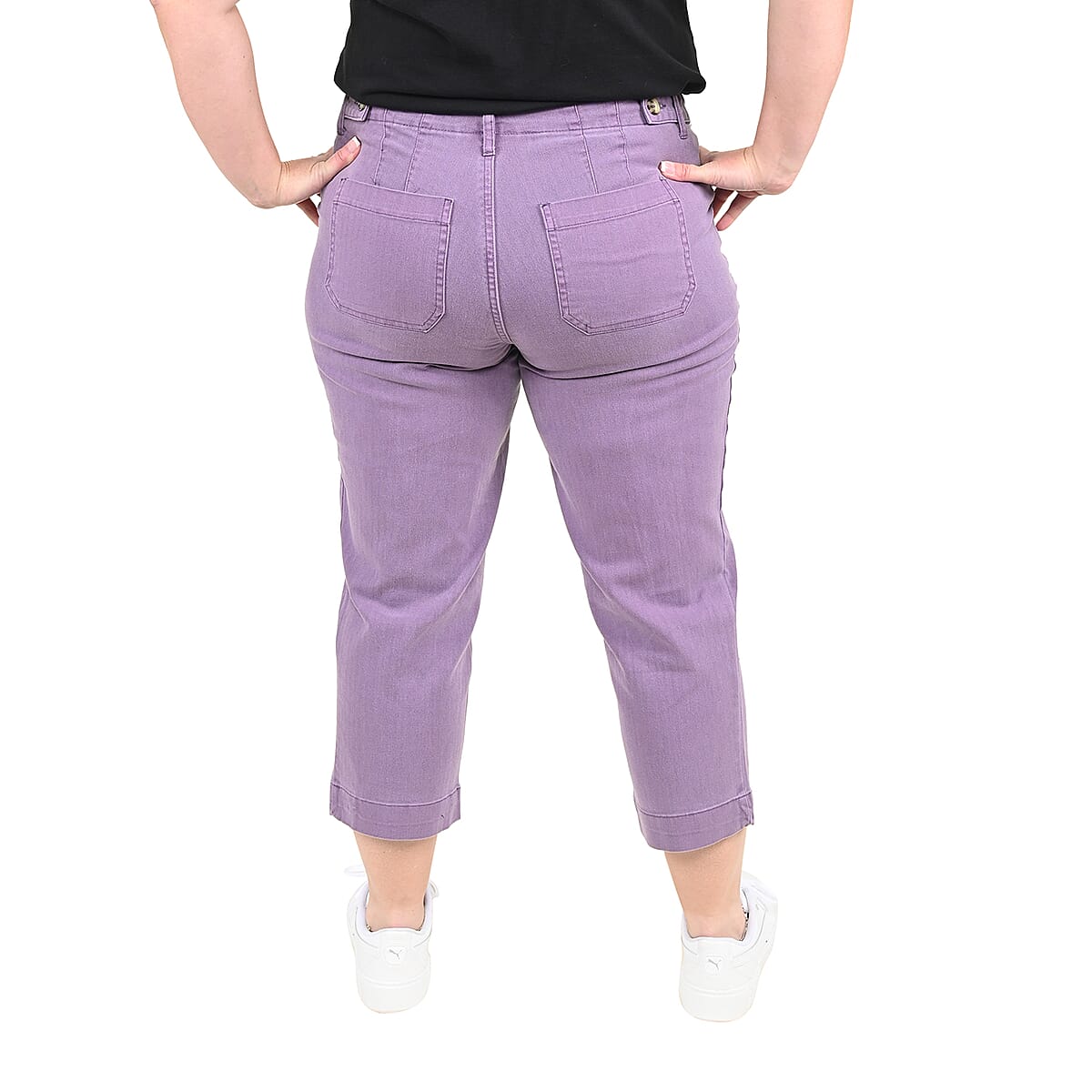 BACCINI Plum Denim Capri - (Size 6) image number 1