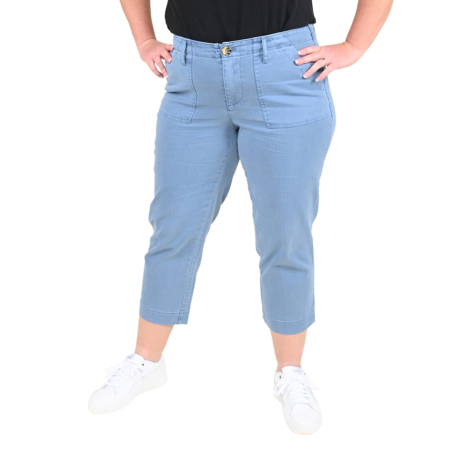 Buy BACCINI Blue Denim Capri - (Size 20W) at ShopLC.