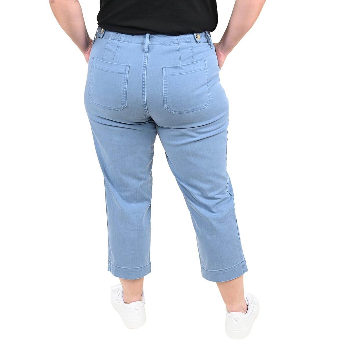 BACCINI Blue Denim Capri - (Size 22W) image number 1