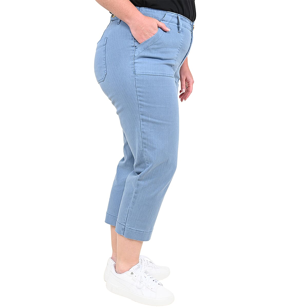 BACCINI Blue Denim Capri - (Size 22W) image number 2