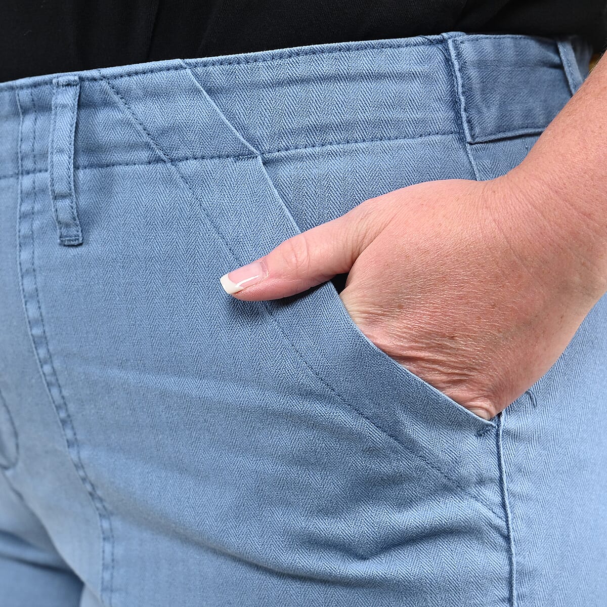 BACCINI Blue Denim Capri - (Size 22W) image number 3