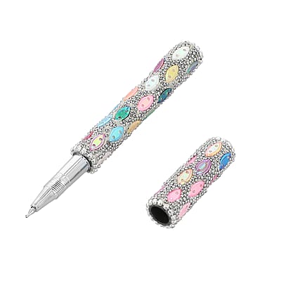 Set of 3 Silver Color Blink Pens, Key Chain Pen and Pearl Pen