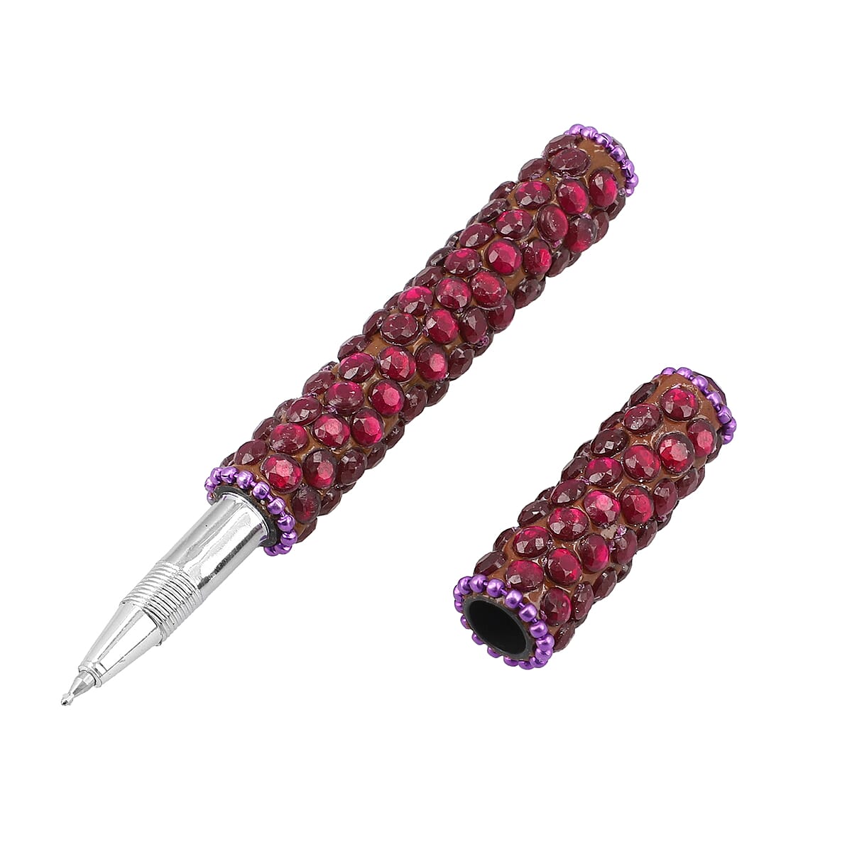 Set of 3 Purple Color Blink Pens, Key Chain Pen and Pearl Pen image number 5